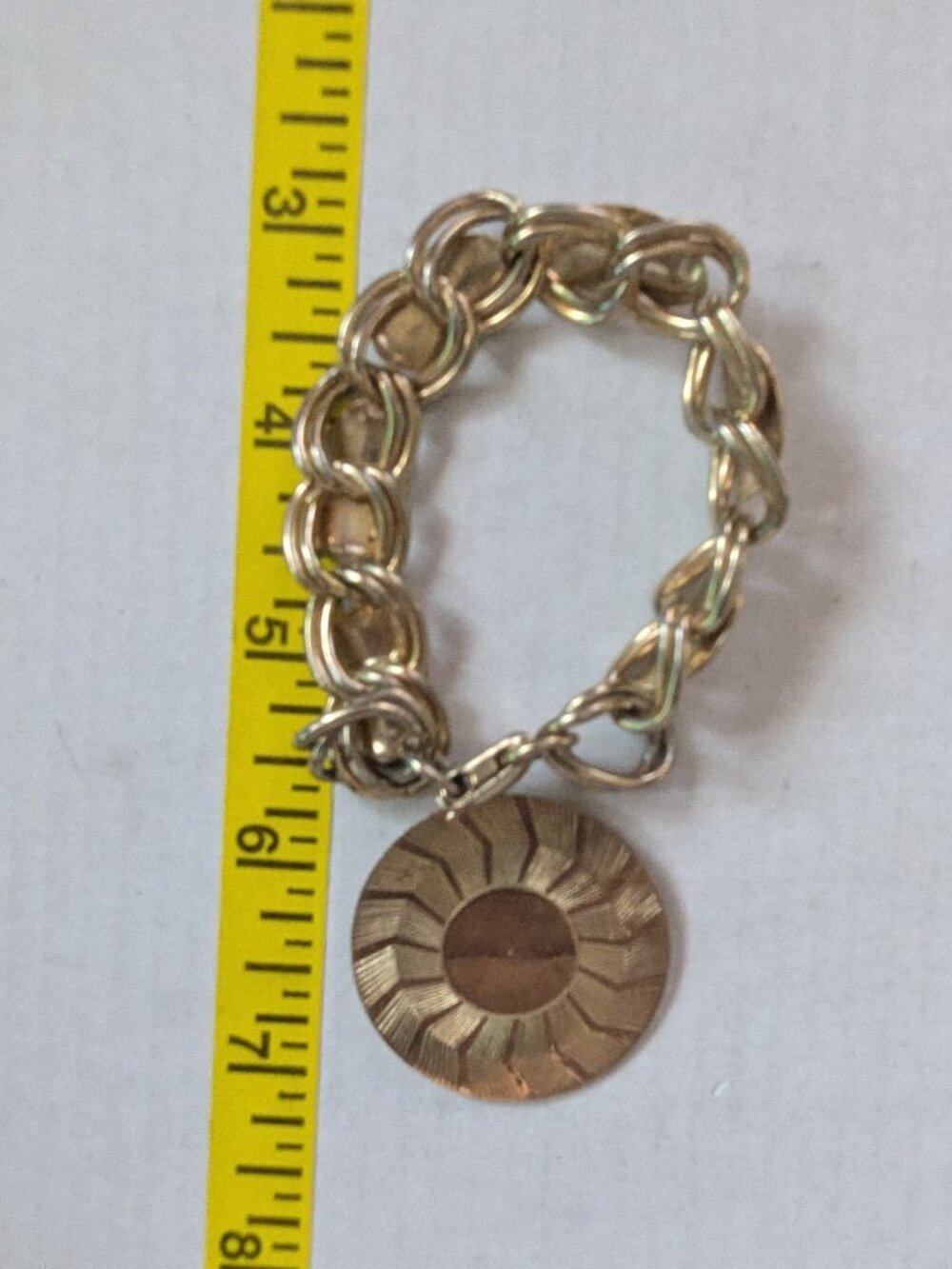 Vintage STAR Gold Tone Chunky Medallion Bracelet